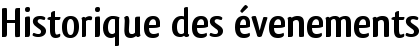 Historique des évenements