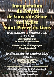 Inauguration de l’orgue – dimanche 3 octobre 2021