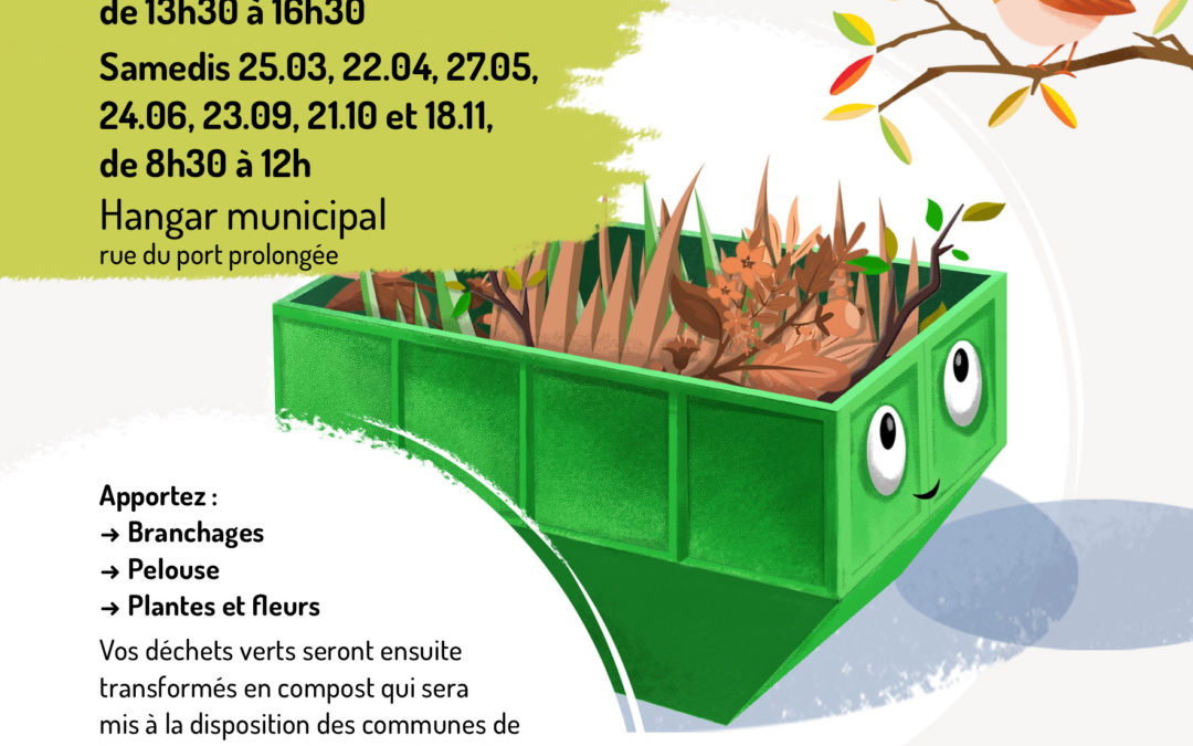 Installation d’une benne pour collecter les déchets végétaux des particuliers
